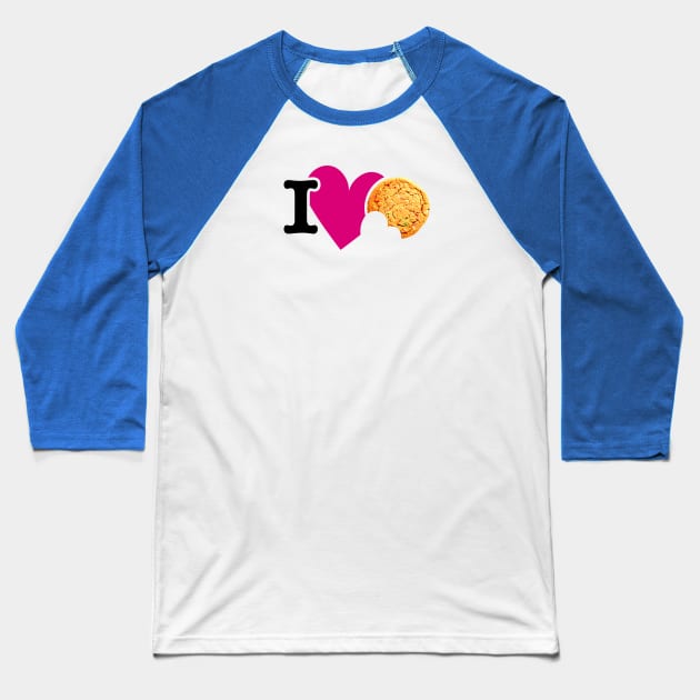 I Love Cookies Baseball T-Shirt by bulubulu